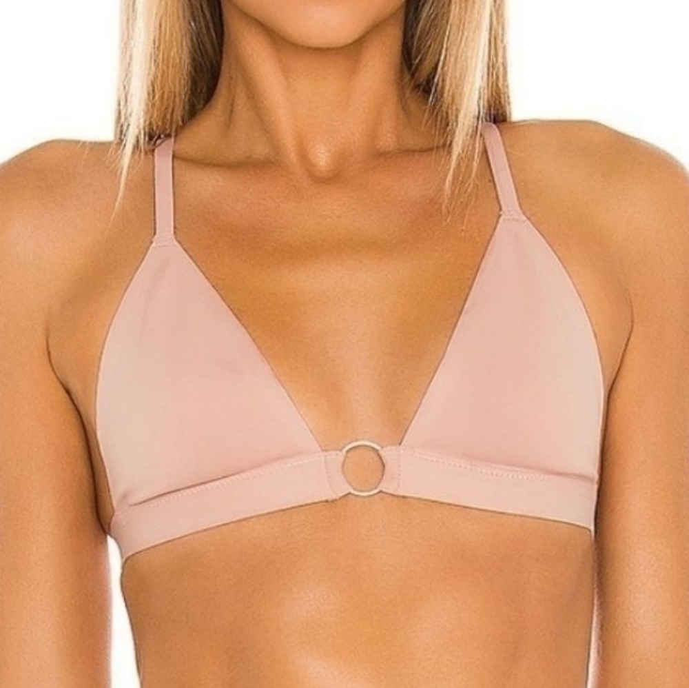 Free People Oh Scuba Neoprene Bralette Antique Shell M